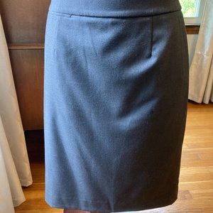 Calvin Klein Women's Straight Fit Suit Skirt Charcoal Gray